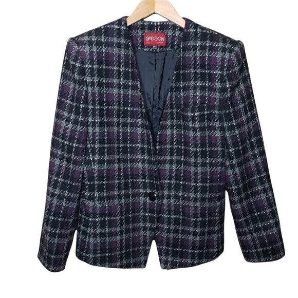 Vintage Blazer Plaid - Picture 1 of 7